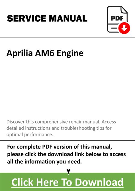 Aprilia Am6 Engine Workshop Repair Service Manual