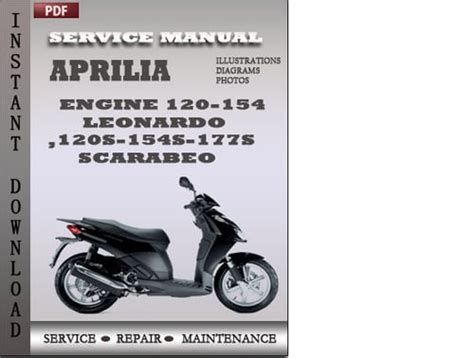 Aprilia Engine 120 154 Leonardo 120s 154s 177s Scarabeo Factory Service Repair Manual Pdf Download