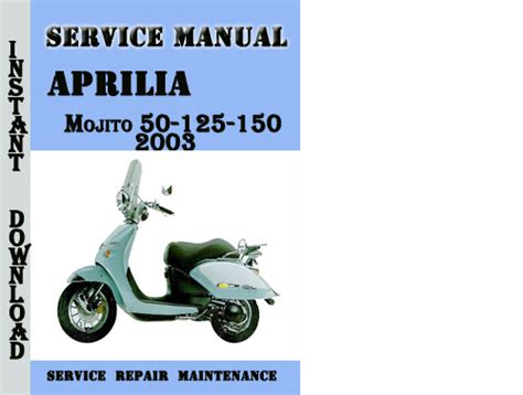 Aprilia Habana Mojito 50 125 150 2003 Repair Service Manual