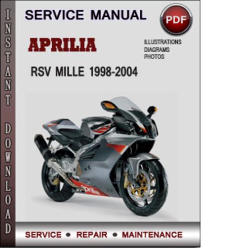 Aprilia Rsv Mille 1998 2004 Factory Service Repair Manual