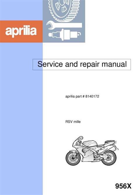 Aprilia Rsv Mille 956x 1999 2000 Repair Service Manual Pdf