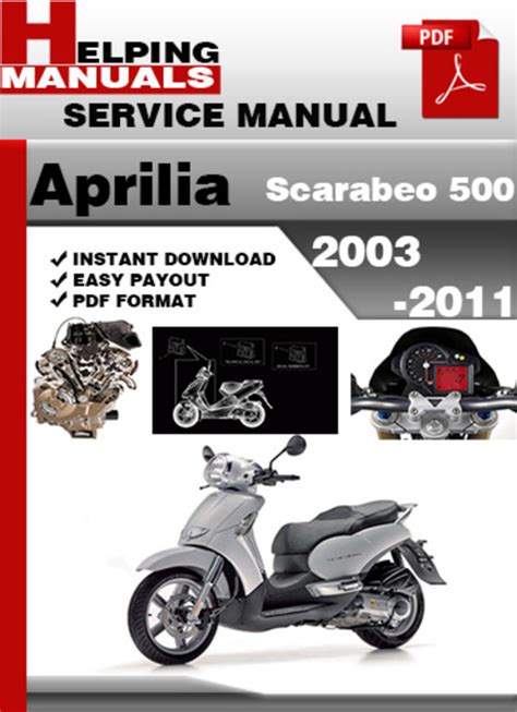 Aprilia Scarabeo 250 Maintenance Service Repair Manual