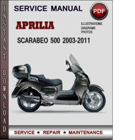 Aprilia Scarabeo 500 2003 2006 Factory Service Repair Manual