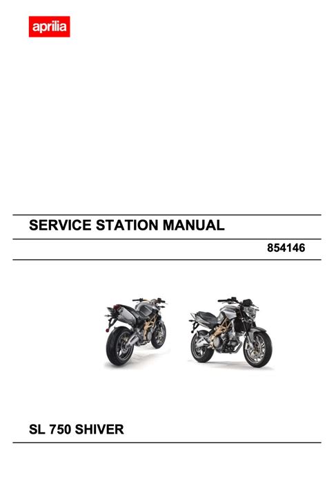 Aprilia Sl 750 Shiver 2007 2010 Repair Service Manual Pdf