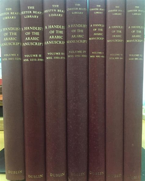 Arabic Manuscripts Catalogue In Chester Beatty Library