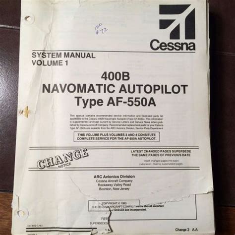 Arc Cessna 400 Autopilot Installation Repair Manual