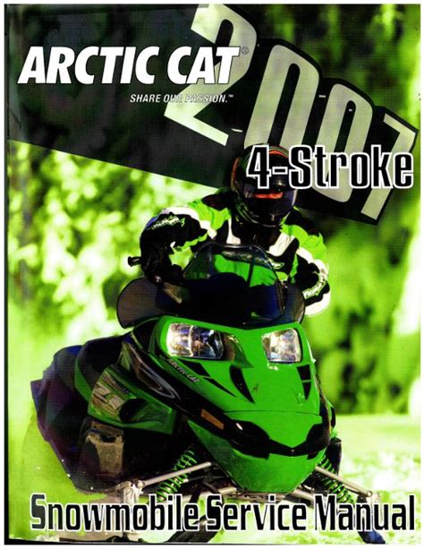 Arctic Cat 2007 4 Stroke Service Repair Manual Snowmobile