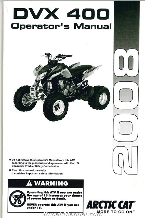 Arctic Cat 2008 Atv Dvx 400 Service Manual