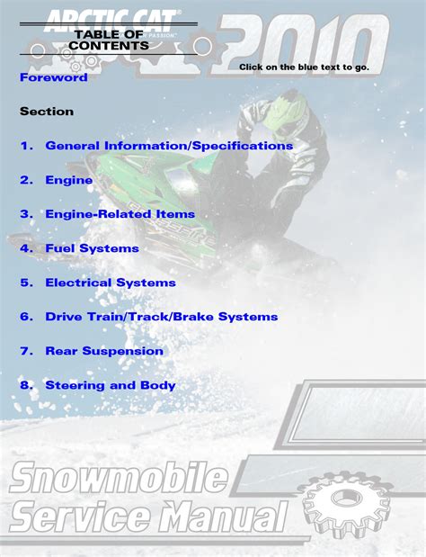 Arctic Cat 2010 F8 Sno Pro Pdf Service Shop Manual Download