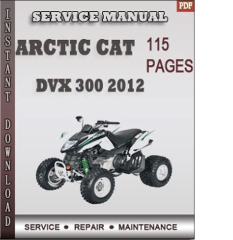 Arctic Cat 2011 Atv Dvx 300 Utility Factory Service Manual