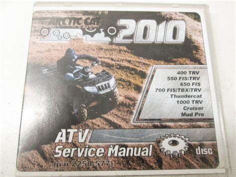 Arctic Cat 400 550 650 700 1000 Atv Service Manual Repair 2010