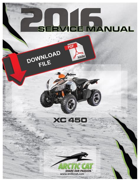 Arctic Cat All Models Atv 450 Service Manual 2013