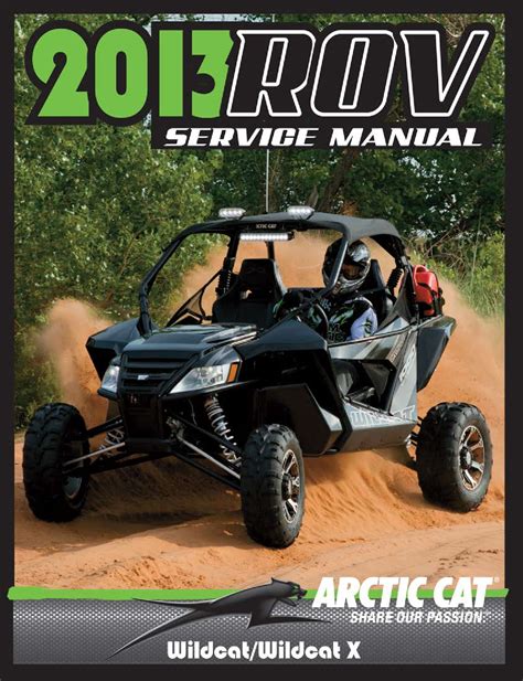 Arctic Cat Atv All Models Wildcat Wildcat X Service Manual 2013