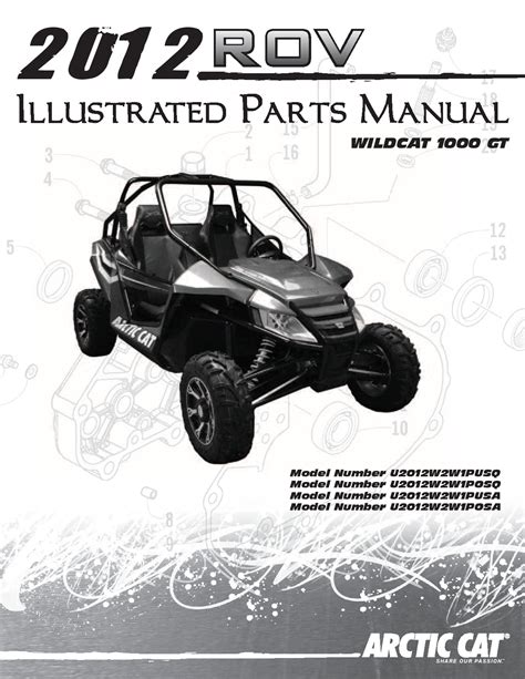 Arctic Cat Atv Wildcat 1000 Service Manual 2012 Illustrated Parts Manual Gift