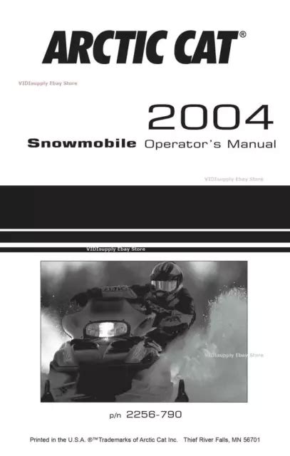 Arctic Cat Download 2004 Snowmobile Service Manual All Models