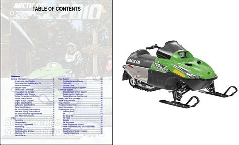 Arctic Cat Snowmobile 2010 120 Sno Pro Repair Service Manual