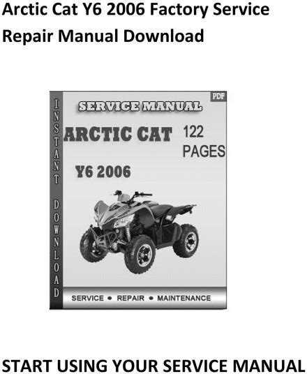 Arctic Cat Y6 Y12 2006 Factory Service Repair Manual Pdf