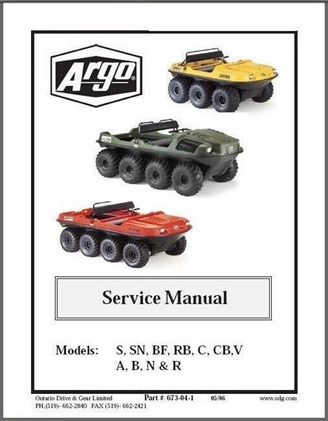 Argo Atv Utv S Sn Bf Rb C Cb V A B N R Service Manual