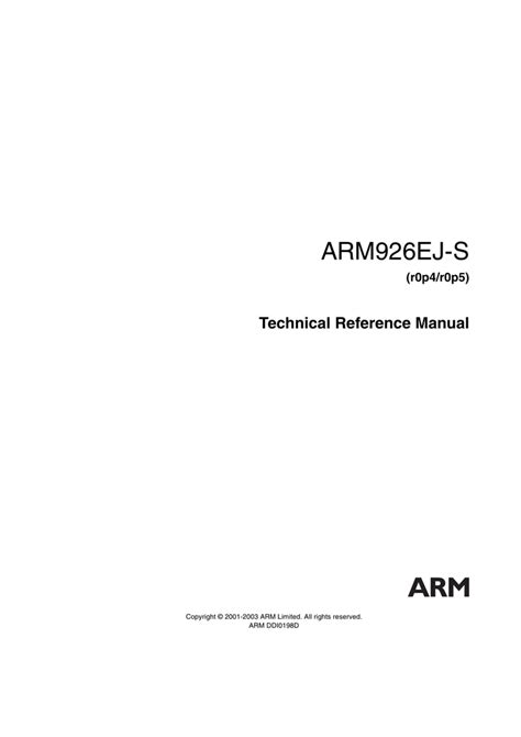 Arm926ej S Technical Reference Manual