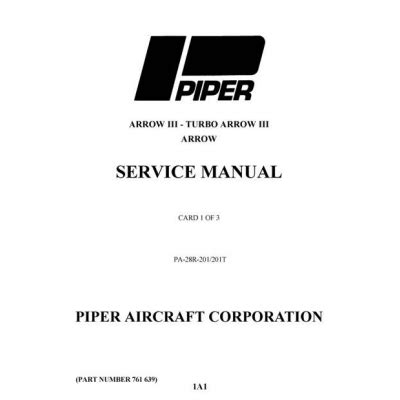 Arrow 111 Piper Turbo Arrow 3 Maintenance Manual