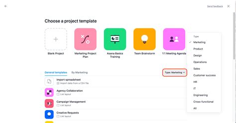 Asana Template Tasks