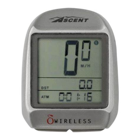 Ascent Wireless Bike Computer Manual