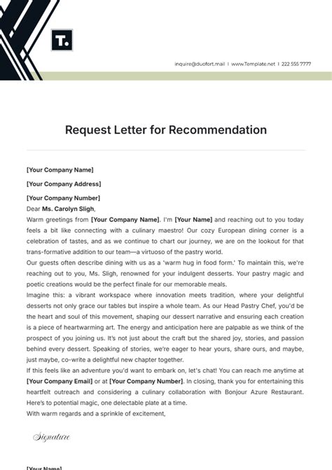 Asking For Letters Of Rec Email Template