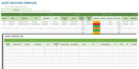 Asset Management Excel Template Free