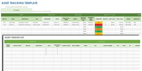 Asset Management Template Excel