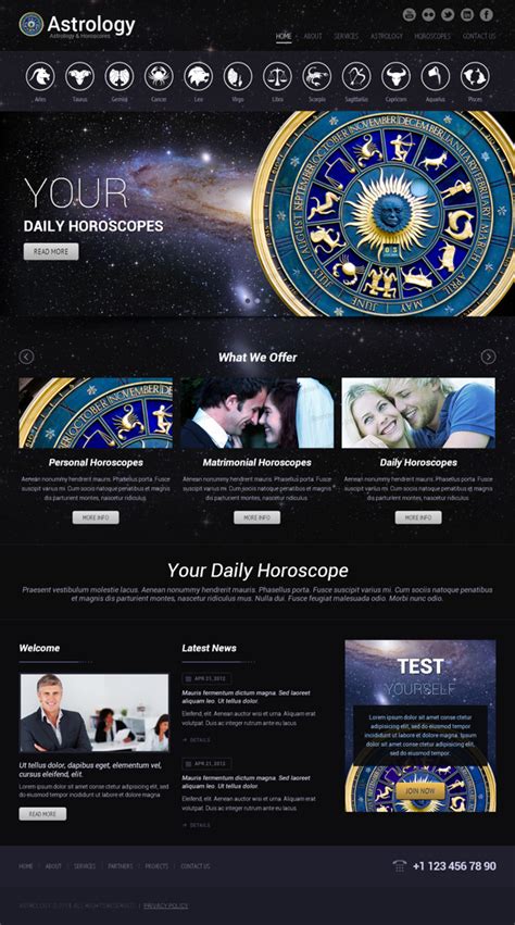 Astrology Web Templates