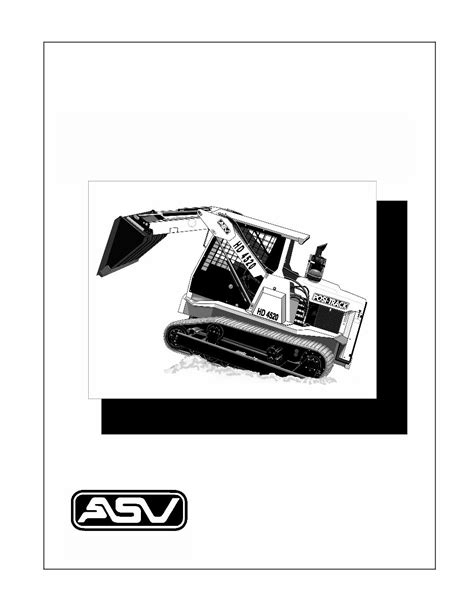 Asv Hd4500 Hd4520 Posi Track Loader Manual Set Operators Repair Service Parts Shop Manuals