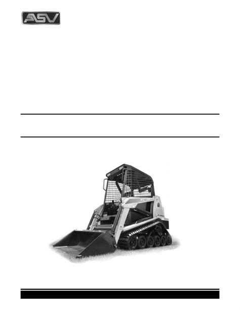 Asv Rc 30 All Surface Loader Service Reapair Workshop Manual Download