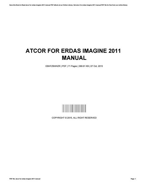 Atcor For Erdas Imagine 2011 Manual