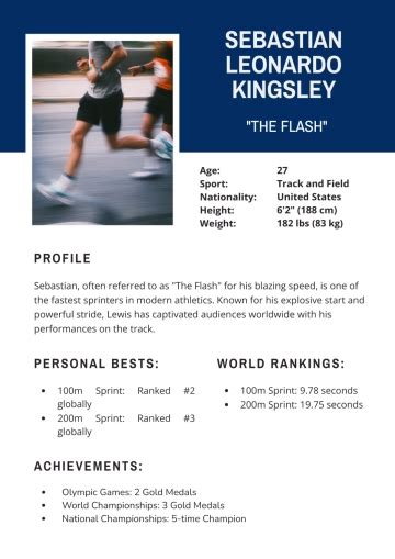 Athlete Profile Template