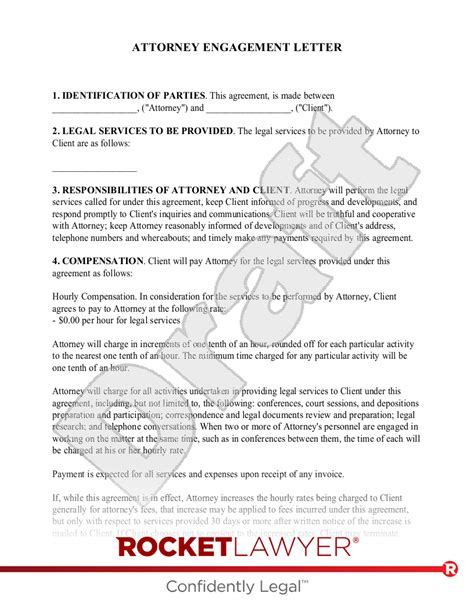 Attorney Engagement Letter Template