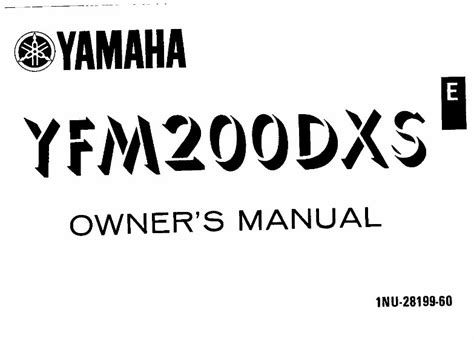 Atv Yamaha Yfm200 Motor 4 200 Workshop Service Repair Manual 1 Download