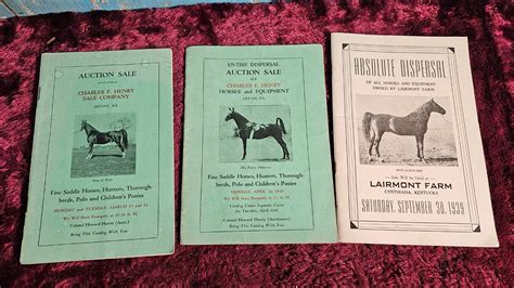Auction Catalogs For Horse Race Course Prints