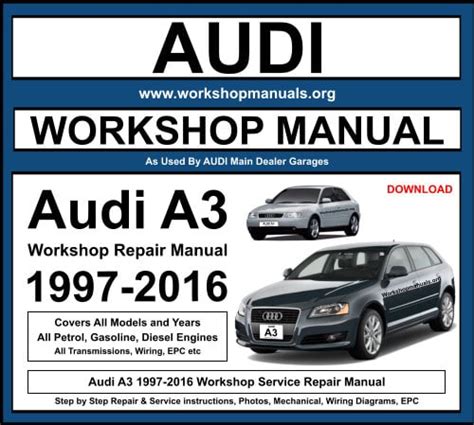 Audi A3 1997 Factory Service Workshop Repair Manual Download