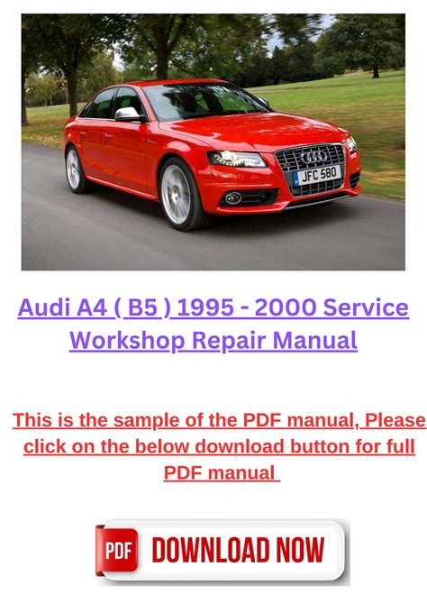 Audi A4 1995 2000 Service Repair Manual