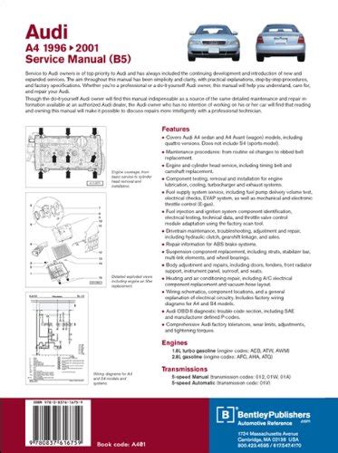 Audi A4 B5 Avant 1997 Repair Service Manual