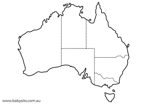 Australia Map Printable