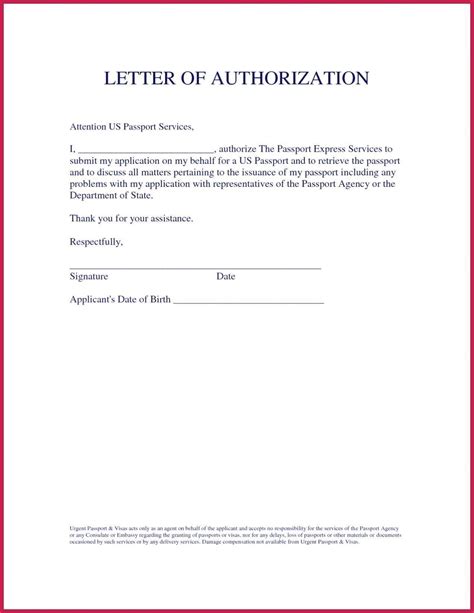 Authorisation Form Template