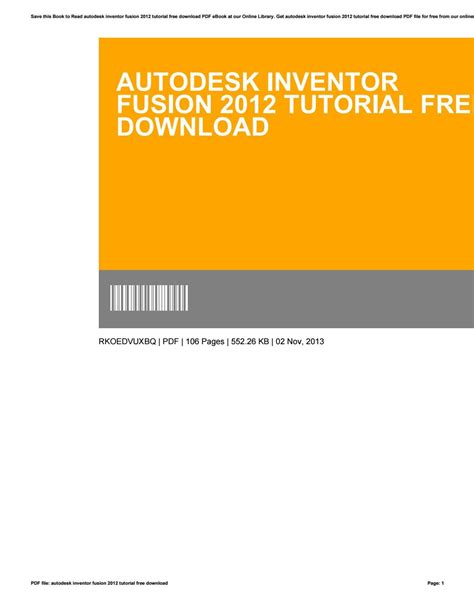 Autodesk Inventor Fusion 2012 Manual Espanol