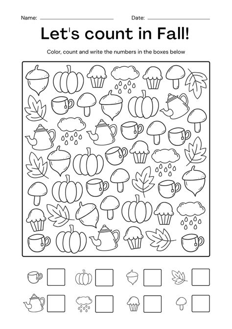 Autumn Printable Worksheets