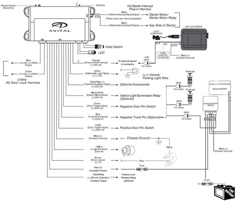 Avital 2200 Alarm System Wiring Diagram