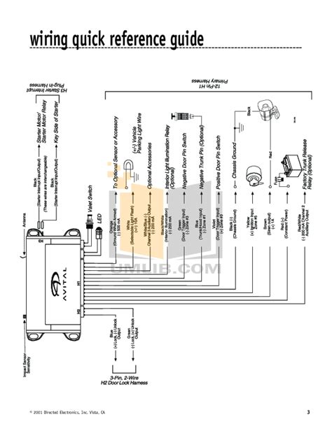 Avital 3100 Alarm Wiring Diagram