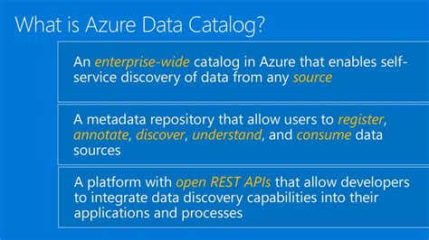 Azure Data Catalog Is A Repository