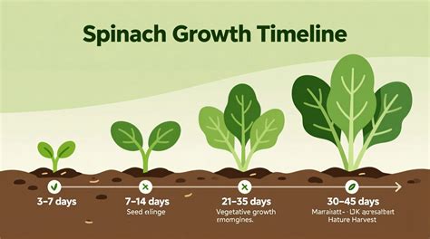 Baby Spinach Growth Rate Line Chart