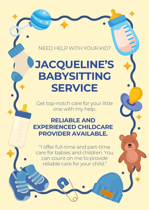 Babysitting Advert Template