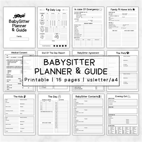 Babysitting Binder Printables